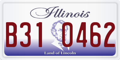 IL license plate B310462