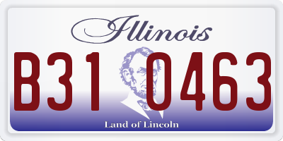 IL license plate B310463