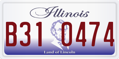 IL license plate B310474