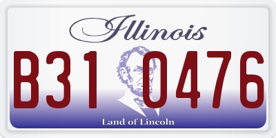 IL license plate B310476