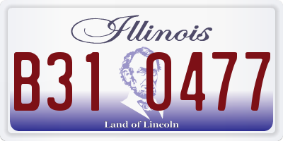 IL license plate B310477