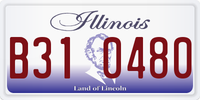 IL license plate B310480