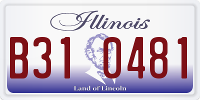 IL license plate B310481