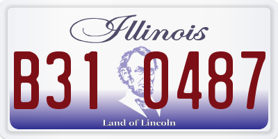 IL license plate B310487