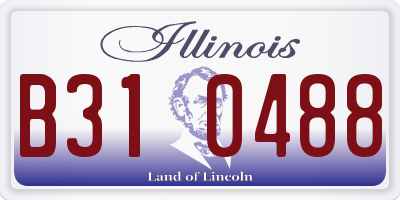 IL license plate B310488