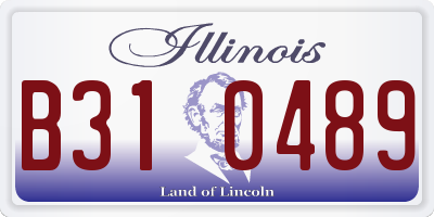 IL license plate B310489