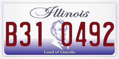 IL license plate B310492