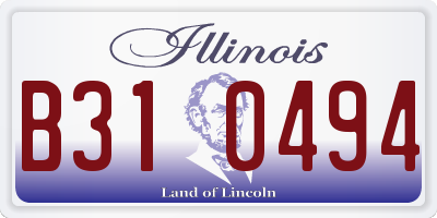 IL license plate B310494