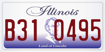 IL license plate B310495