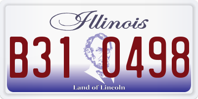 IL license plate B310498