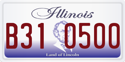 IL license plate B310500