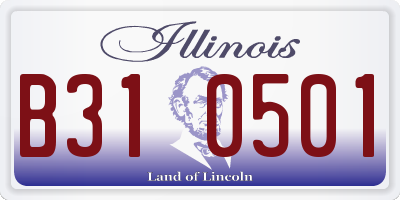 IL license plate B310501