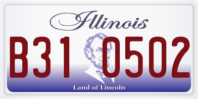 IL license plate B310502