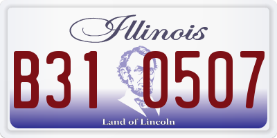 IL license plate B310507
