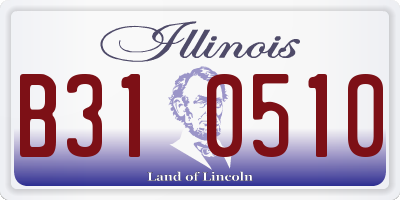 IL license plate B310510