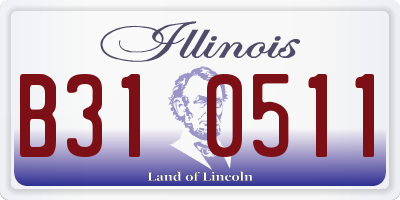 IL license plate B310511