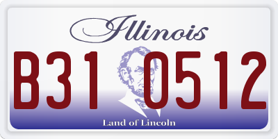 IL license plate B310512