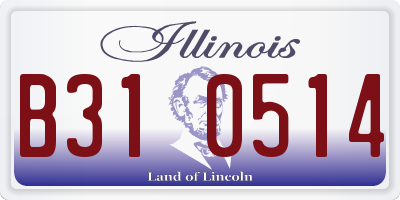 IL license plate B310514