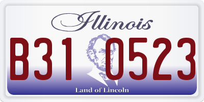 IL license plate B310523
