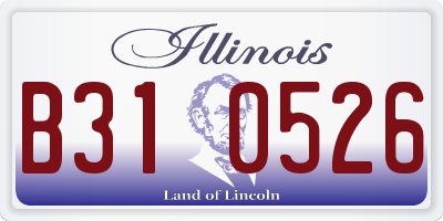 IL license plate B310526