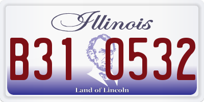 IL license plate B310532