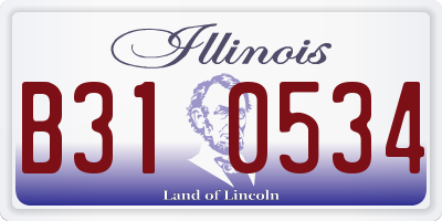 IL license plate B310534