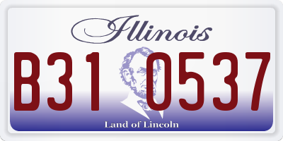IL license plate B310537