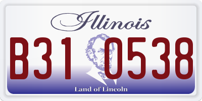 IL license plate B310538
