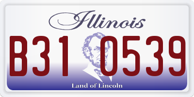 IL license plate B310539