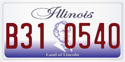 IL license plate B310540