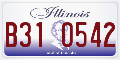 IL license plate B310542
