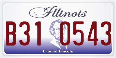 IL license plate B310543