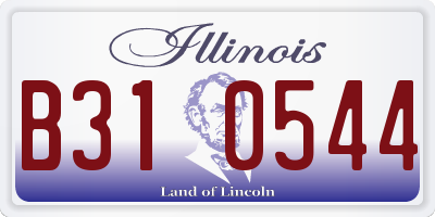 IL license plate B310544