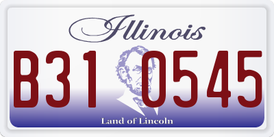 IL license plate B310545