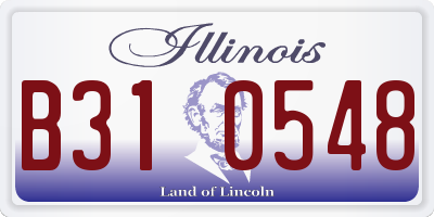 IL license plate B310548