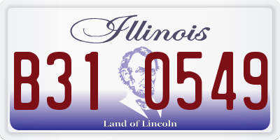 IL license plate B310549