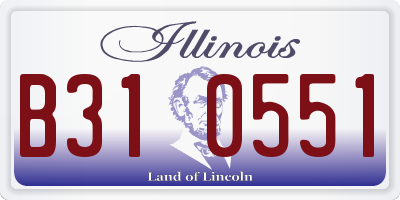 IL license plate B310551