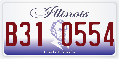 IL license plate B310554