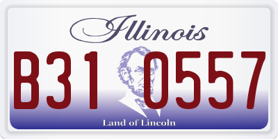 IL license plate B310557
