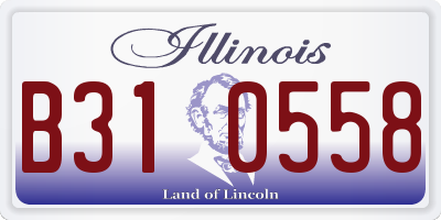 IL license plate B310558