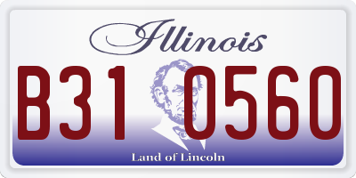 IL license plate B310560