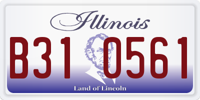 IL license plate B310561