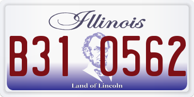 IL license plate B310562