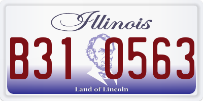 IL license plate B310563