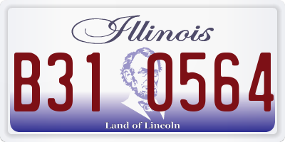 IL license plate B310564
