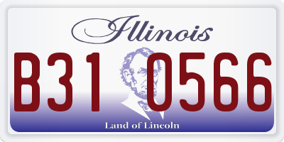 IL license plate B310566