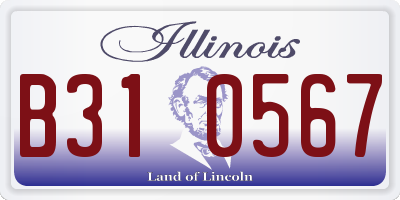 IL license plate B310567
