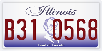 IL license plate B310568