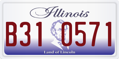 IL license plate B310571