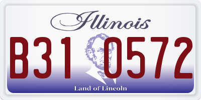 IL license plate B310572